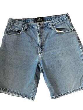 RedHead 5-Pocket Light Washed Utility Denim Shorts for Men Size 35 100% Cotten